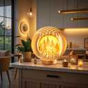 Light Up Easter lights with USB Charging for Tabletop, Paper Carving Easter Decorations indoor for Home, Easter Table Decor Lamp,Easter Gifts for Kids,Easter Basket Stuffers for Adult Boys Girls Teens