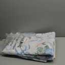 Collive 4x6 Rugs for Bedroom Girls, Boho Blue Floral Washable Area Rug Non Slip, Soft Indoor Decor Elegant Carpet for Kids Room Nursery Living Room Dining Room (Blue 4' x 6')