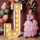 imprsv 4FT Marquee Letters Large Light Up Letters for Birthday Party Decor Wedding Decorations, Marquee J for Party Decoration, Large Signs Arch Kit Decorations