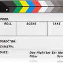 ALLZEDREAM Acrylic Directors Clapboard Film Clapper Board Cut Action Scene Slates with 2 Dry Erase Whiteboard Pens, Multicolor