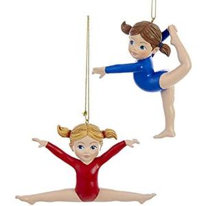 Gymnast Girl Ornaments, 2 Assorted