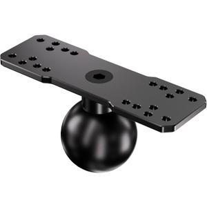 VAZESWIN 2.25" Ball Large Fish Finder Mount, Aluminum Alloy Universal Marine Electronic Mounting Plate for Garmin, Lowrance and More, Compatible with RAM Mounts D Size 2.25" Ball Double Socket Arm