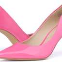 JENN ARDOR Women's Comfortable Stiletto Pumps 3 inch Elegant Gorgeous Closed Pointed Toe Slip On Solid High Heels for Ladies Wedding Dress Shoes (7.5)