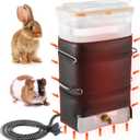 2 Pack 74 oz Heated Rabbit Water Bottle, Large Rabbit Water Dispenser No Drip, Bunny Bottle, Heated Small Animal Drinker for Pets, Rabbits, Guinea Pigs, Hamster, Ferrets, Birds, Mouse, Rats