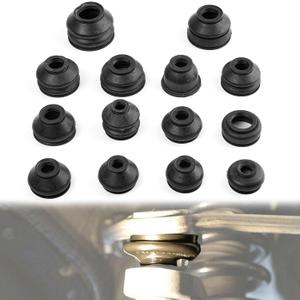 14Pc Upgraded Universal Tie Rod Dust Boot Covers Ball Joint Head Rubber Boots Turn To Rod Control Arm Protection Linkages Car Accessories Steering Suspension Boot Replacement Suitable to Most Vehicles