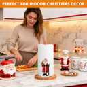 Christmas Paper Towel Holder - Santa Claus Winter Xmas Kitchen Countertop Bathroom Decor - Xmas Gift for Women, 3D Cute Decorations