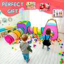 4pc Pop Up Children Play Tent : 2 Crawl Tunnel + 2 Tents : Kids Tents for Boys, Girls, Babies & Toddlers for Indoor & Outdoor : Large Children Playhouse Ball Pit