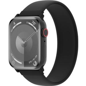 Silicone Solo Loop Bands Compatible with Watch Band  Sport Stretchy Strap Soft Replacement Wristband for iWatch Ultra/2 Series 10 9 8 SE 7 6 5 4 3 2 1 (38mm/40mm/41mm/42mm(Series 10) M, Black)