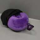 Neck Pillow for Travel Memory Foam - Airplane Pillows for Sleeping with Attachable Snap Strap Soft Washable Cover, Flight Pillow for Traveling, Car, Home, Provide Head Neck Support Rest Purple