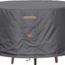 Heavy Duty Waterproof Patio Furniture Covers,Fade Resistant Round Outdoor Table and Chair Covers Round 96" Diax28 H Dark Grey