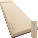 INVOKER 3.15" Self-Inflating Camping Sleeping Pad, Ultra-Thick Foam Fast Inflating Camping Mat Air Mattress with Pillow, 4-Season Insulated for Tent, Car, Camping, Travel, Khaki with Pink-Orange