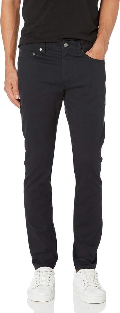 Amazon Essentials Men's Skinny-Fit 5-Pocket Stretch Twill Pant, Black, 34W x 30L