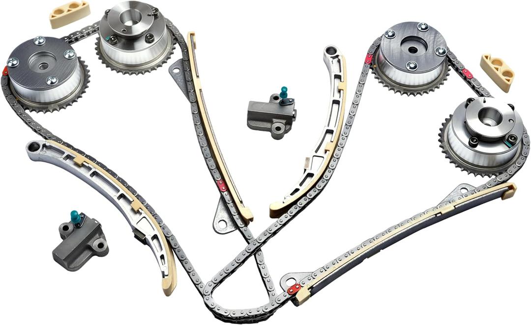 14 pcs Engine Timing Chain Kit w/Tensioner & Gear, 3.3L 3.8L for Kia Sorento Sedona Stinger Telluride Cadenza K900, for Hyundai Genesis Azera Palisade Santa, 2012-2022, 243703CGA0, 24321-3L100