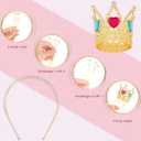 Semato Queen Hearts Peach Crown Headband for Halloween Cosplay Girls Tiara Princess Costume Crystal Crown for Party Gifts