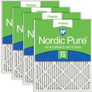 Nordic Pure 16x25x1 (15 1/2 x 24 1/2 x 3/4) Pleated MERV 13 Air Filters 4 Pack