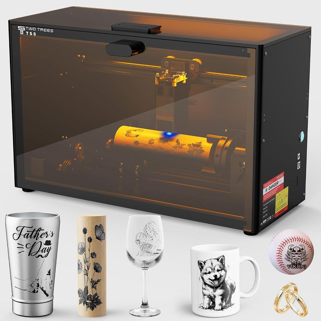 Twotrees TS5 7000mW Laser Engraver for Tumblers Fully Enclosed