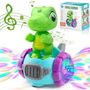 Dinosaur Robot Car Toy with Lights & Music, Toddler Toys 1-3, Dinosaur Universal Cars, Toys for 3 Year Old Boys Ages 2-4, Gifts for 1-3 4 5 6 7 Year Old Birthday Christmas
