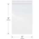 Plymor 6" x 9" (Pack of 100), 4 Mil Heavy Duty Zipper Reclosable Plastic Bags