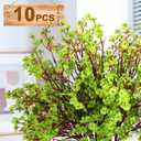 Hananona 10 Pcs Babys Breath Green Flowers Artificial Gypsophila Flowers St. Patrick's Day Fake Silk Flowers for Home Decor Spring Floral Arrangement Table Centerpieces