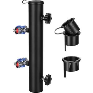 Lalafancy Heavy Duty Fishing Rod Holder for Beach Wagon, Umbrella Holder Clip on Mount to Wagon, Cart, Chair for Fishing, Beach, Camping, Ball Park, Fits 1.3" to 1.5" Outdoor Umbrella Poles