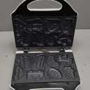 Car Waffle Maker for Kids, Halloween & Christmas Mini Waffle Maker, 8 Fun Vehicle Shaped Mini Pancake Maker, Non Stick Surface, Excellent Gift, White