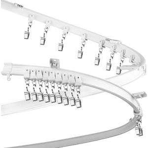 Flexible Bendable Ceiling Curtain Track, Curved Ceiling Track for Curtains, Room Divider Ceiling Track Rail System (2 Meters)