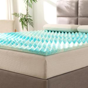 Elegant Comfort 2 Inch Mattress Topper - Gel Infused Memory Foam - Assist with Airflow - Pressure Points Support - Mattress Pad and Bed Topper - Blue Swirl, Twin Size (Turquoise)