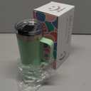 Life's Easy 20oz Stainless Steel Mug w/Handle - Double Wall Insulated Travel Tumbler w/Flip Lid - Leak Proof Tumbler-Thermal Cup for Coffee, Tea & More - Keep Hot & Cold Drinks (Mint Green, 20 oz)