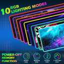 ToLuLu RGB Gaming Wireless Charging Mouse Pad, 5/7.5/10/15W 10 Light Modes, Large