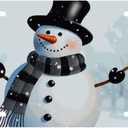 Winter Christmas Snowman Decorative License Plate, Vanity Tag, Metal License Plate, Aluminum Novelty License Plate Home Decor for Men/Women/Boy/Girls 6 X 12 Inch (4 Holes)