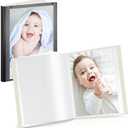 CRANBURY Small Photo Binder 4x6 (Black), 2-Pack 4 x 6 Photo Book, 24 Pockets Shows 48 Pictures, Mini Plastic Picture Album Presentation Binder with Customizable Cover