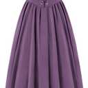 Scarlet Darkness Renaissance Dress Women Lace Up Cottagecore Sleeveless Long Dress Medieval Costume (Purple, S)