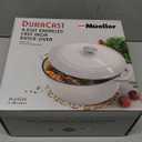 MELLERHOME 4.5 QT Enameled Cast Iron Dutch Oven, Heavy-Duty Casserole Dish and Braiser Pan with Lid and Stainless Knob, Oven-Safe up to 500 F & Across All Cooktops, Oyster White