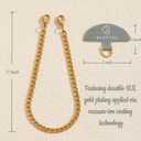 Metal Phone Wrist Strap Stainless Steel Phone Lanyard Metal Chain Smartphone Strap Wristlet Lanyard Bracelet Charm (Classics/Gold)