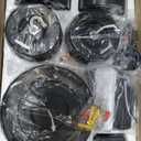 Fanbulous 1 Pack Farmhouse 42 Inch Ceiling Fans with Lights, Black Industrial Caged Ceiling Fans for Bedroom Living Room, Double-Sided 5 Blades Rustic Ceiling Fan