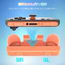 CloudValley 2-in-1 Grip Kit for Nintendo Switch 2 Joy-Cons [Holder + Wrist Strap] - Wear-Resistant Ergonomic Controller Holder, Enhanced Comfort (Blue + Orange)