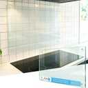 Art3d Tempered Glass Stove Backsplash, Stove Backsplash Protector, 33.9"L x 24"W