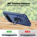 for Google Pixel 10 Case [15 FT Military Grade Drop Protection] with Screen Protector & Lens Protector Heavy-Duty Shockproof Kickstand Case for Pixel 10 Dark Blue
