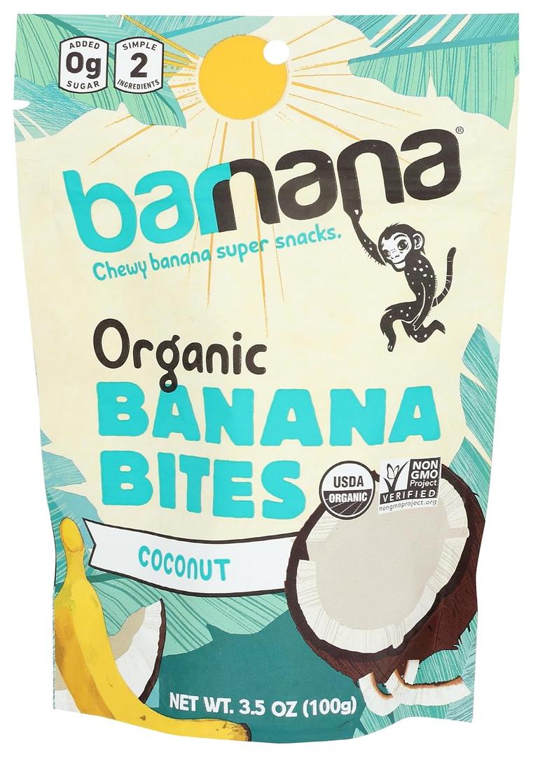 BARNANA Organic Coconut Banana Bites, 3.5 OZ, Best if Used By 03/17/2026