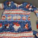 Children's Place Blue Snowman One Piece Footie Pajamas Kids 8-10Y