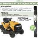 Terre Products, 2 Pack High Lift Lawn Mower Blades, 42 Inch Deck, Compatible with Craftsman LT1000, Ariens, Husqvarna, Poulan, Snapper, Sears, Replacement for 138971, 134149, 138498, 532138971