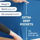 Extra Deep Queen Sheet Set - 6 Piece Breathable and Cooling Sheets - Hotel Luxury Bedding for Women, Men, Kids & Teens - Easy Secure Fit - Soft, Wrinkle Free & Comfy - Extra Deep Pockets - Royal Blue
