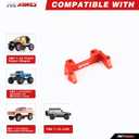 RCAWD Metal Servo Mount for 1/18 1/24 Scx24 FMS Fcx18 Fcx24 Rc Crawler Car Upgrade Parts(Red)