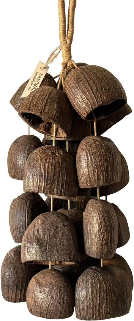 Natural Seed Shell Shaker Percussion, Handmade Sound Healing Instrument with 24 Natural Salin Nuts, Flowing Water-Like Soothing Sound for Yoga Meditation ASMR Sound Bath, Anxiety Relief Spiritual Gift