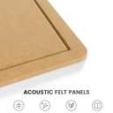 Fluxynara Felt Bulletin Board,35.4"x23.6",Mustard Yellow