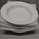 YHY Soup Bowls, Pasta Bowl Set of 4, White Shallow Bowl Plates, Porcelain Rimmed Bowls, 8 Inches Diameter with Rim, Mather's Day Gift