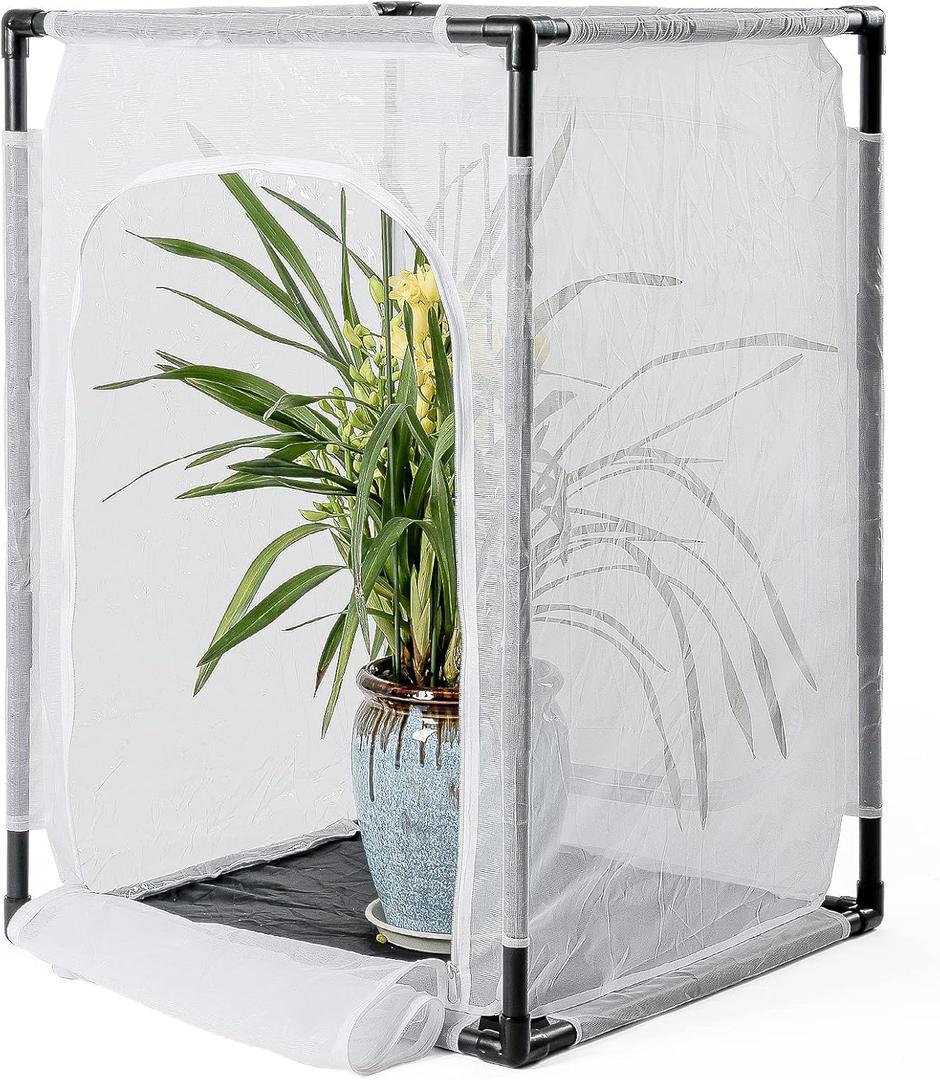 36" Large Monarch Butterfly Habitat Cage, Outdoor Insect Mesh Cage Terrarium 24" x 24" x 36"