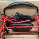 Medline Superlight Folding Aluminum Mobility Rollator Walker, Red, 250 lb. Weight Capacity, 6" Wheels, Adjustable Arms and Seat, Foldable Rolling Walker for Seniors