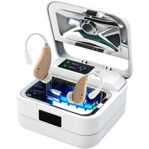 Hearing Aid Dryer Dehumidifier, Automatic Shut-Off Dryer Box Drying Box for Hearing Aids, Portable Fast Drying Dehumidifier for Hearing Aids, Earbuds, AirPods, Amplifiers