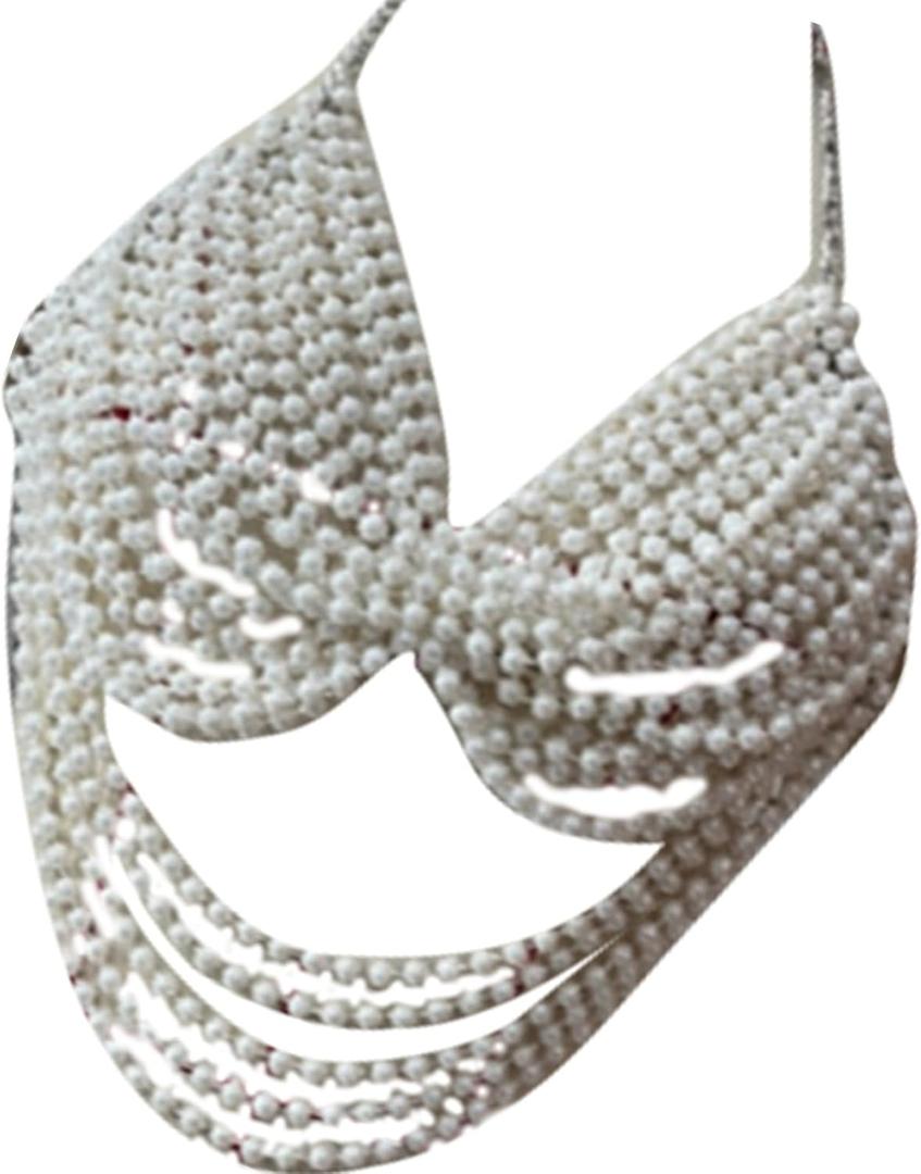 Body Chains Bra Pearl Bikinis Chest Chains Raves Nightclub Body Accessories Jewelry Gifts for Women Girls